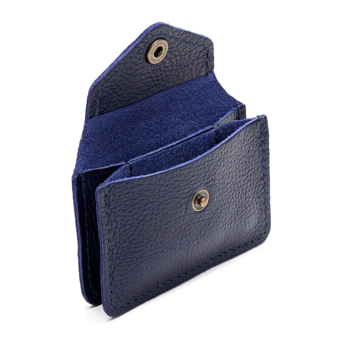 Cobalt*Classic | Small leather wallet with snap closure