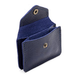 Cobalt Classic | Small leather wallet with snap closure