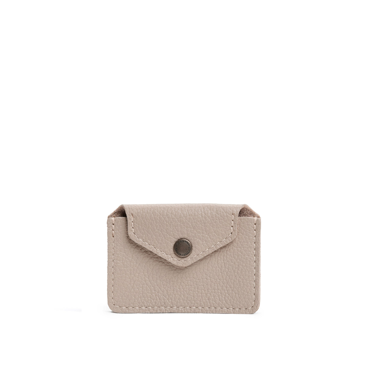 Oatmilk*Classic | Small leather wallet with snap closure