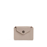 Oatmilk Classic | Small leather wallet with snap closure