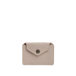 Oatmilk*Classic | Small leather wallet with snap closure