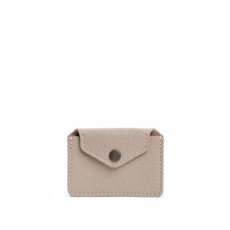 Oatmilk*Classic | Small leather wallet with snap closure
