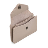 Oatmilk Classic | Small leather wallet with snap closure