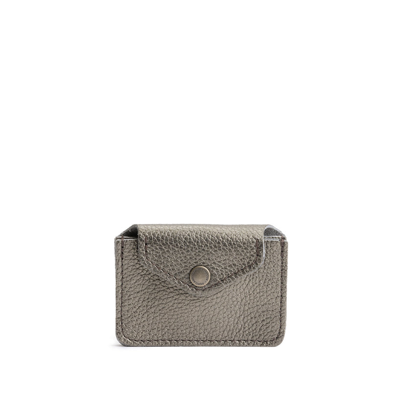 Stardust | Small leather wallet with snap closure
