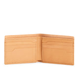 Naturale | Leather bifold wallet with six geometric card slots