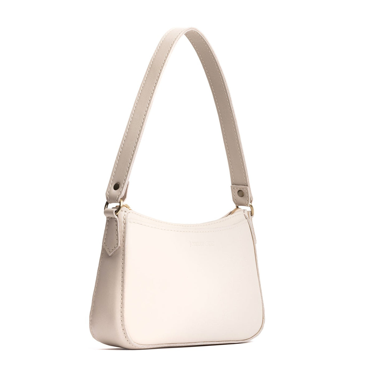 Bone*Small | Petite bean shaped shoulder bag with a zipper closure