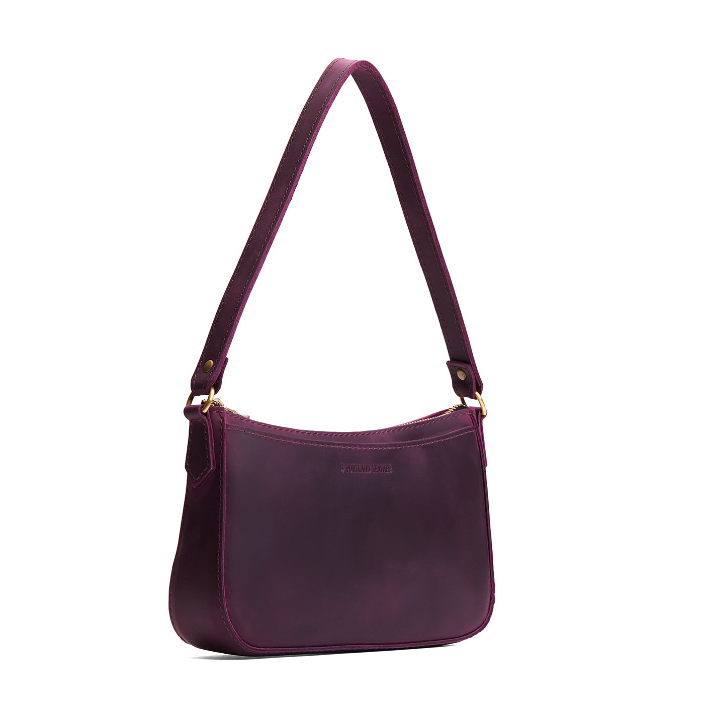 Larkspur | Petite bean shaped shoulder bag with a zipper closure