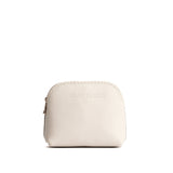 Bone Mini | Compact leather pouch with top zipper