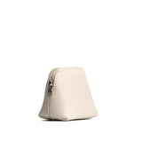 Bone Mini | Compact leather pouch with top zipper