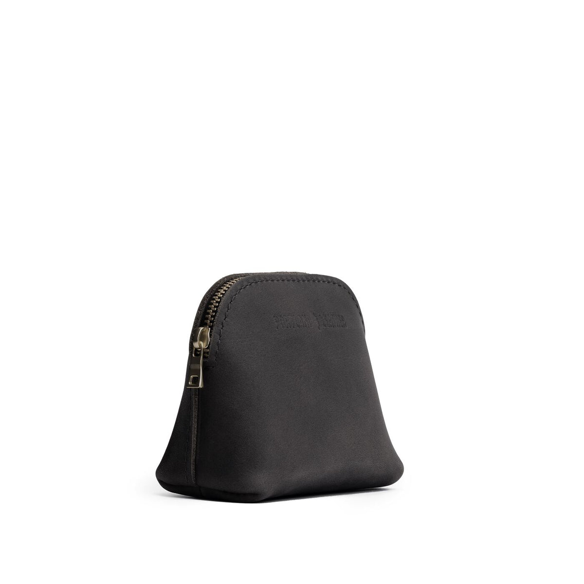 Full Moon*Mini | Compact leather pouch with top zipper