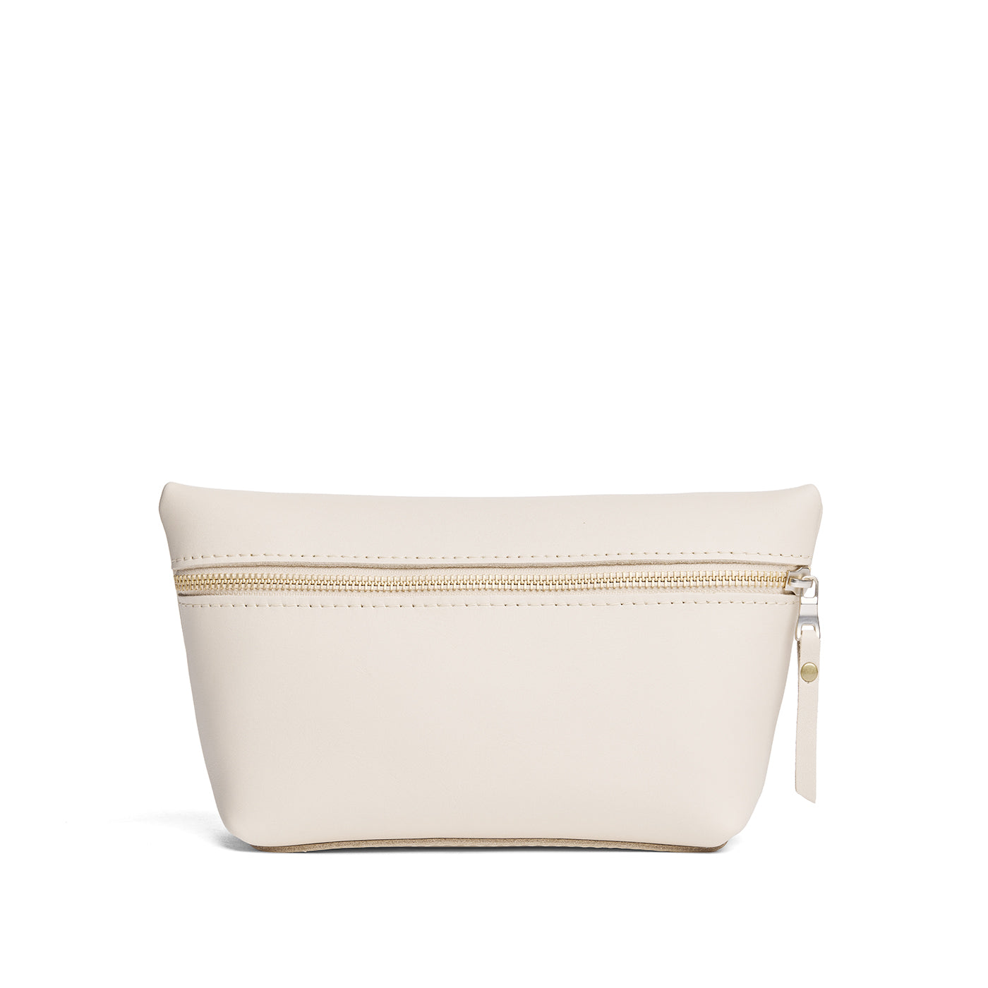 Bone*Large | Large leather makeup bag with zipper