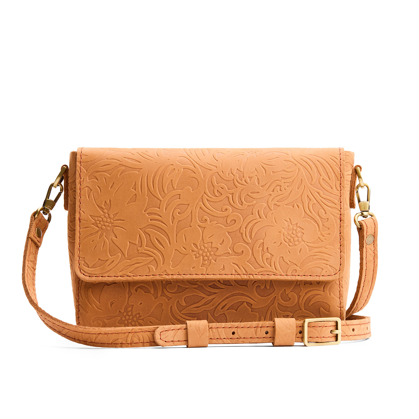 Desert Flower | Leather Crossbody Bag with Magnetic Messenger Bag Closure