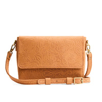 Desert Flower | Leather Crossbody Bag with Magnetic Messenger Bag Closure