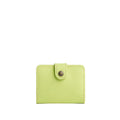 Shadow Lime | Small leather wallet with snap closure