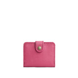Wild Rose | Small leather wallet with snap closure