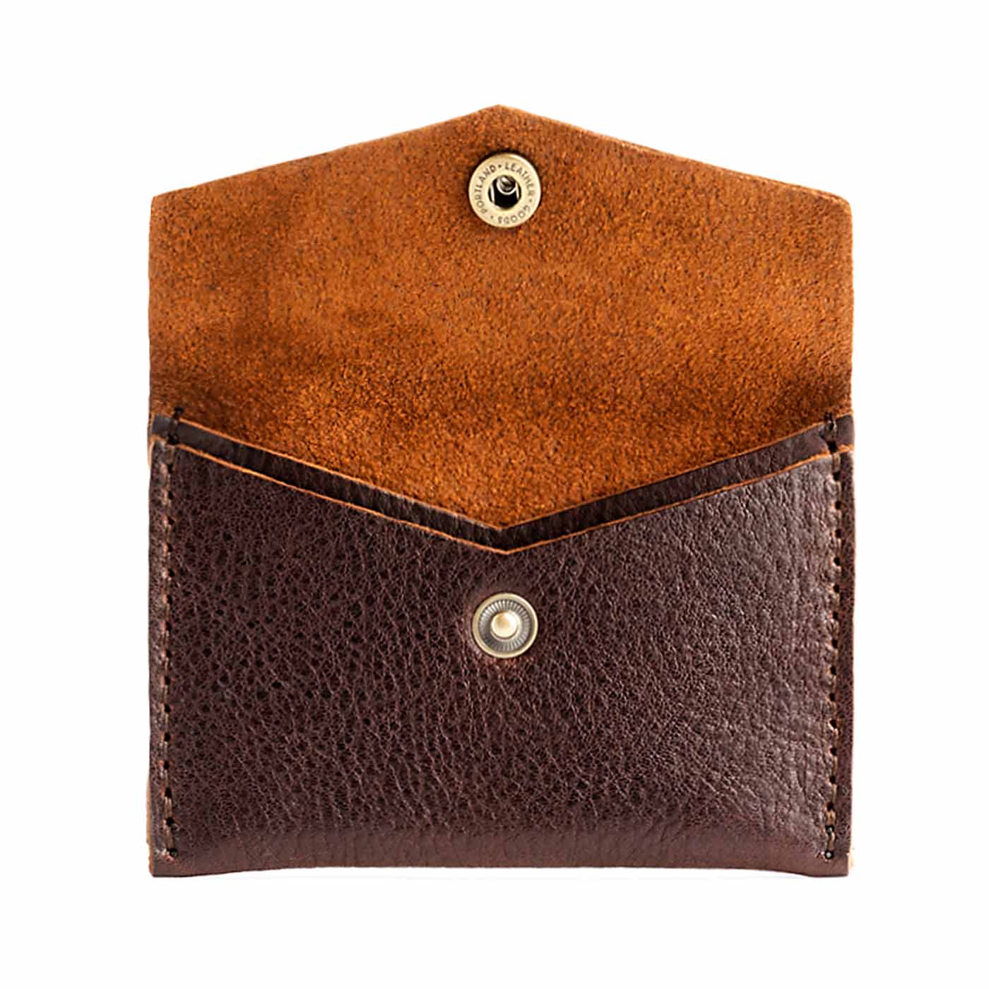 Coldbrew | Small leather card wallet with snap closure