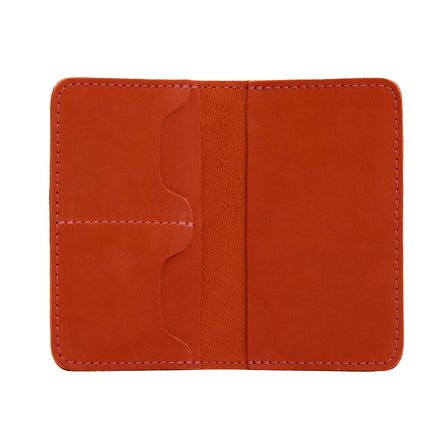 Paprika | Leather passport case with PLG logo open shot