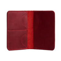 Phoenix | Leather passport case with PLG logo open shot