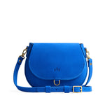 Blue Joy Small | Petite leather Crossbody with a flap and magnetic closure
