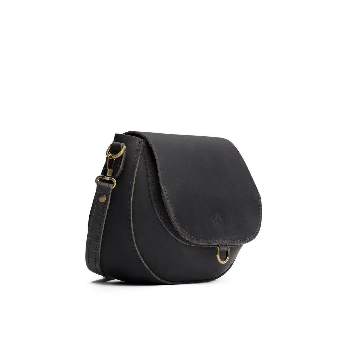 Full Moon*Small | Petite leather Crossbody with a flap and magnetic closure