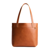Honey Medium Classic | Leather tote bag with riveted straps and exterior key loop