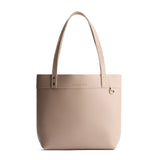 Stone Medium Classic | Leather tote bag with riveted straps and exterior key loop