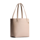 Stone Medium Classic | Leather tote bag with riveted straps and exterior key loop