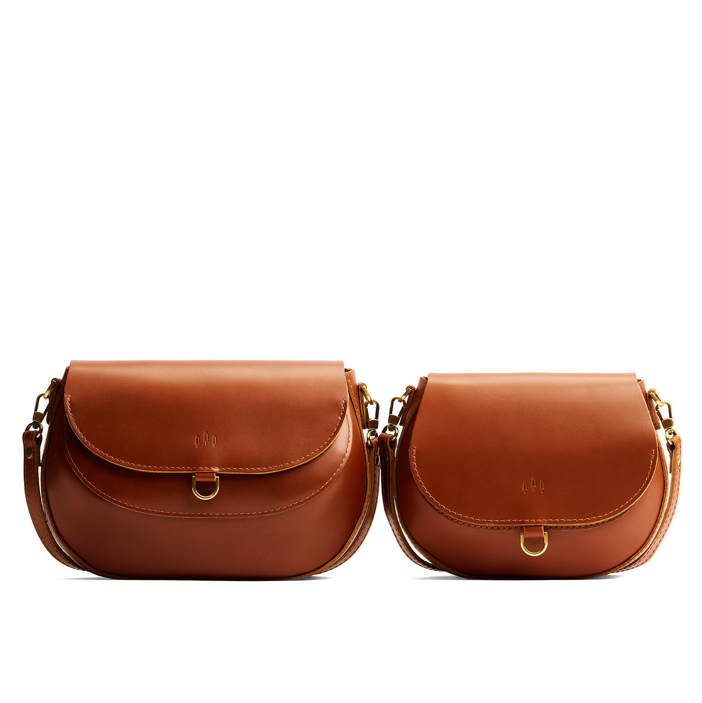 All Variants | Size comparison image of small and large Monaco Crossbody Bag in Madrone