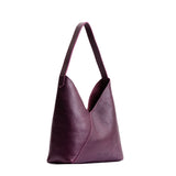 Plum Large | Mid-size shoulder bag with magnetic snap closure