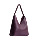 Plum Oversized | Large shoulder bag with magnetic snap closure