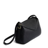 Pebbled--black Medium | Leather Crossbody with a flap and magnetic closure