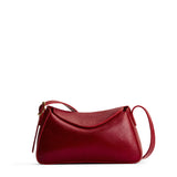 Chili Red Small | Leather Crossbody with a flap and magnetic closure