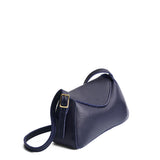 Cobalt Small | Leather Crossbody with a flap and magnetic closure
