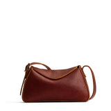 Nutmeg Small | Leather Crossbody with a flap and magnetic closure