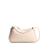 Pebbled Bone Small | Leather Crossbody with a flap and magnetic closure