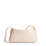 Pebbled Bone Small | Leather Crossbody with a flap and magnetic closure