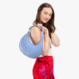 Aster Classic | Crescent shaped shoulder bag with zipper closure and adjustable strap