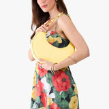 Butter Bliss Classic | Crescent shaped shoulder bag with zipper closure and adjustable strap