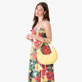 Butter Bliss Classic | Crescent shaped shoulder bag with zipper closure and adjustable strap