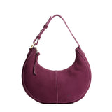 Superbloom Classic | Crescent shaped shoulder bag with zipper closure and adjustable strap