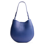 Molino Blue Large | Rounded shoulder bag with adjustable strap on a white background