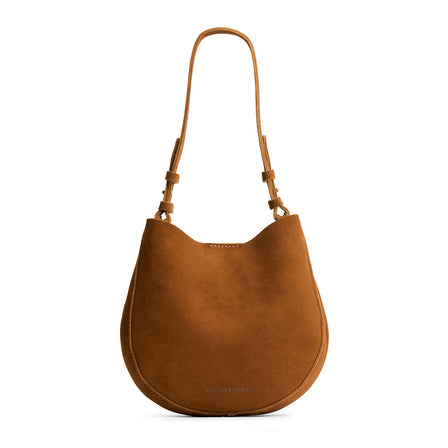 Jackson*Medium | Rounded shoulder bag with adjustable strap on a white background