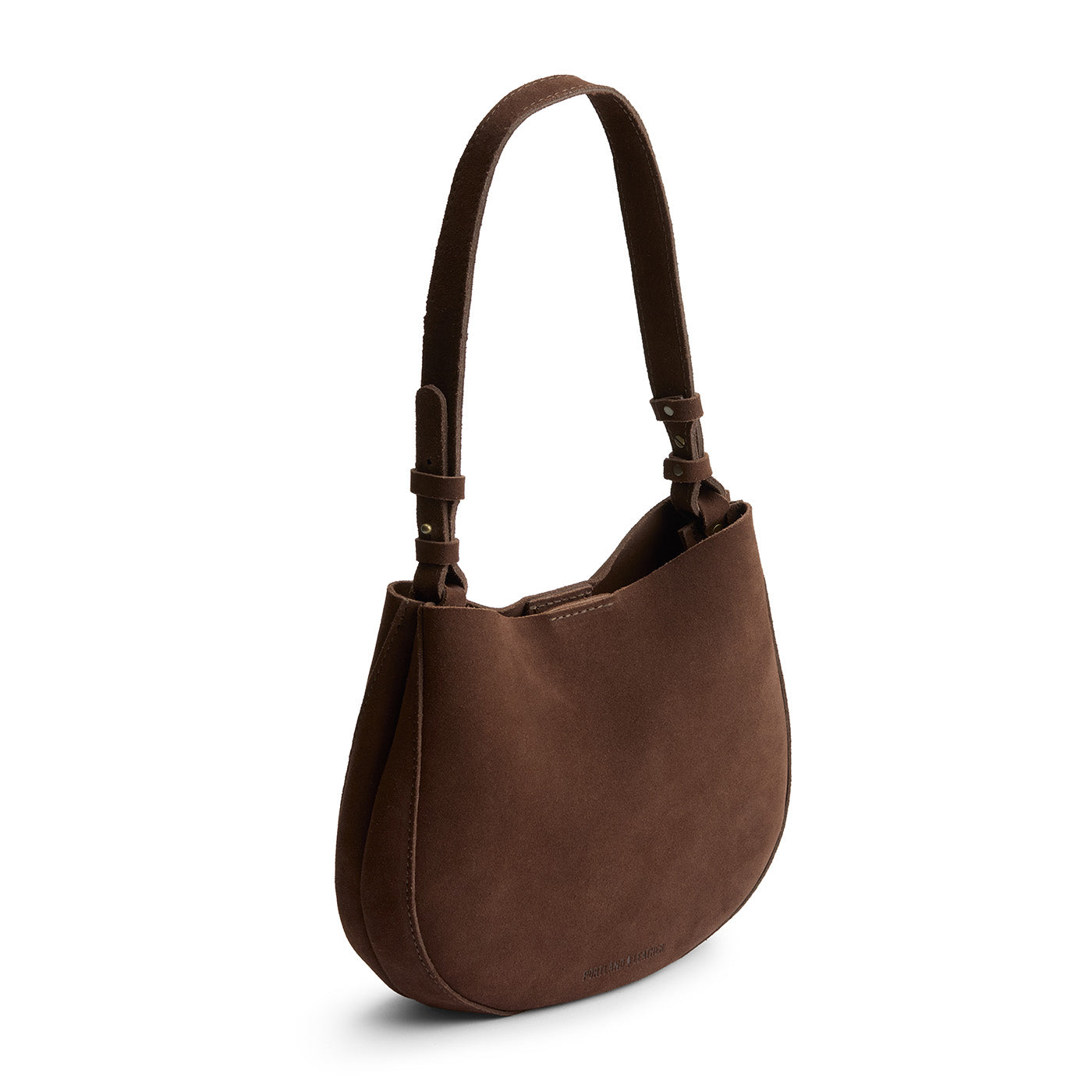 Stagecoach*Medium | Rounded shoulder bag with adjustable strap on a white background