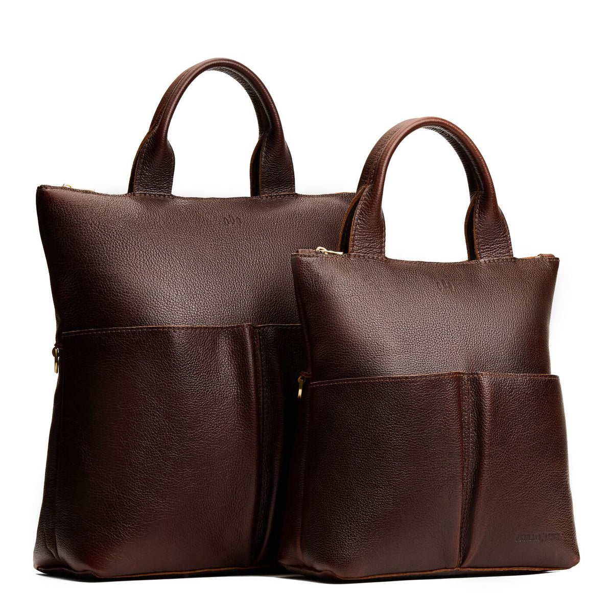 Coldbrew | A comparison image of a Large and Small Pembroke Crossbody Clutch