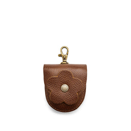 Asheville | U shaped pouch with leather flower applique