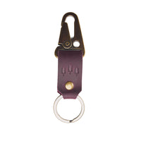 Larkspur*Short | leather logo branded keychain 