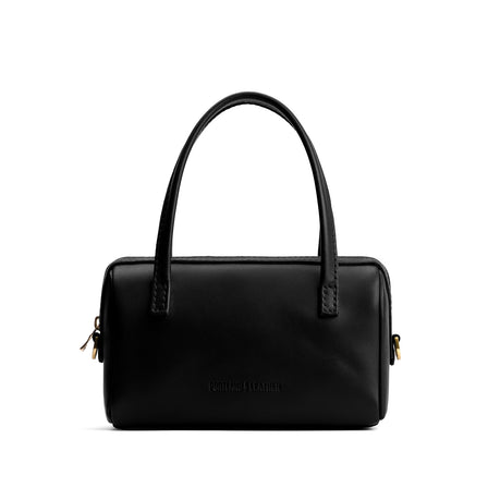 Black*Large | Mini duffle shaped handbag with crossbody strap