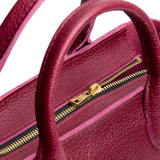 Orchid ANY Zipper | Petite tote purse with structured leather handles and crossbody strap