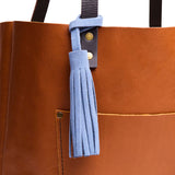 Denim Classic | Fringed leather tassel with leather loop
