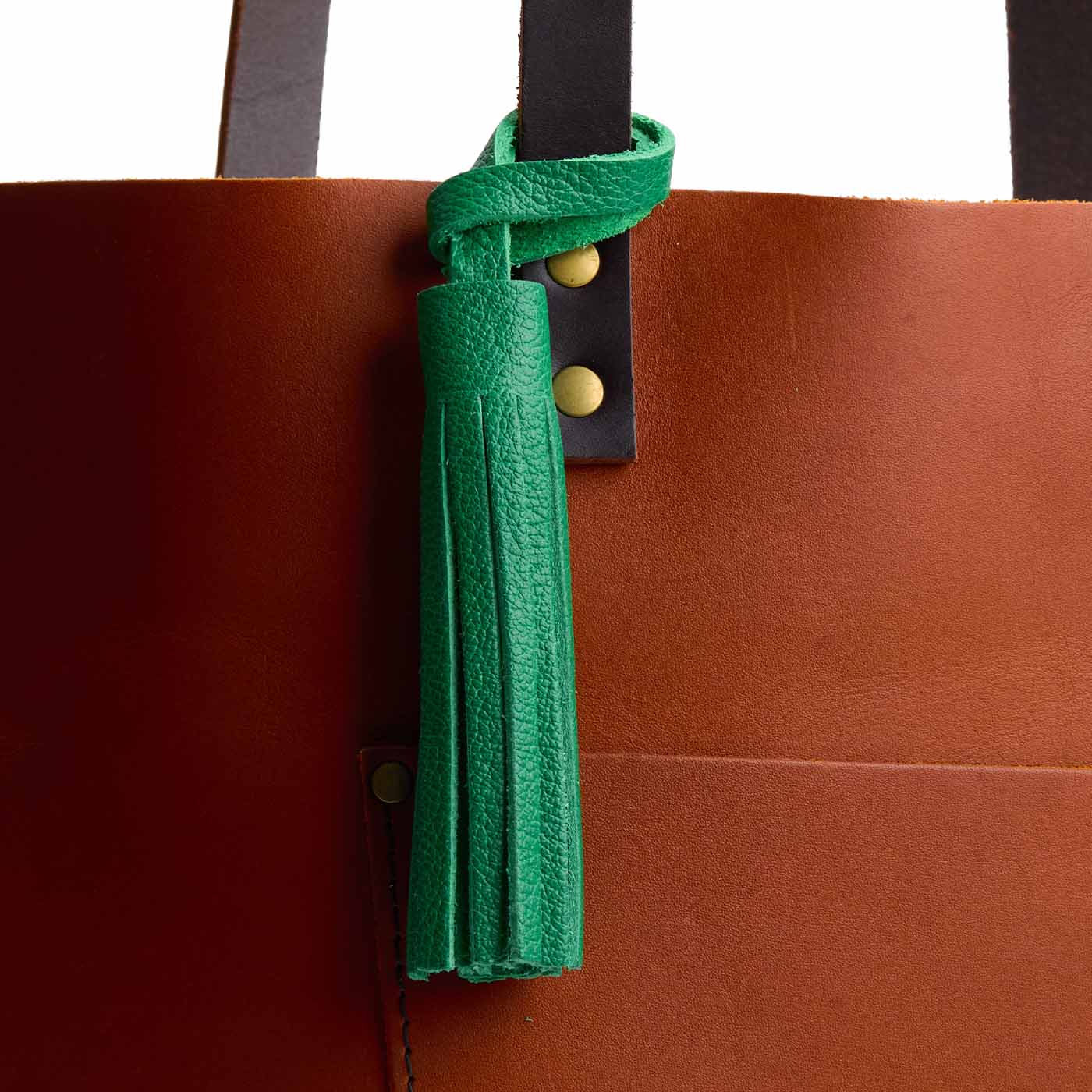 Jolly Green*Classic | Fringed leather tassel with leather loop